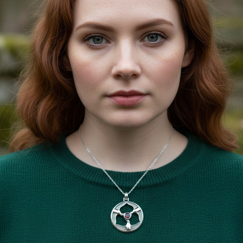 Rhiannon's Three Birds Goddess Necklace — view 9