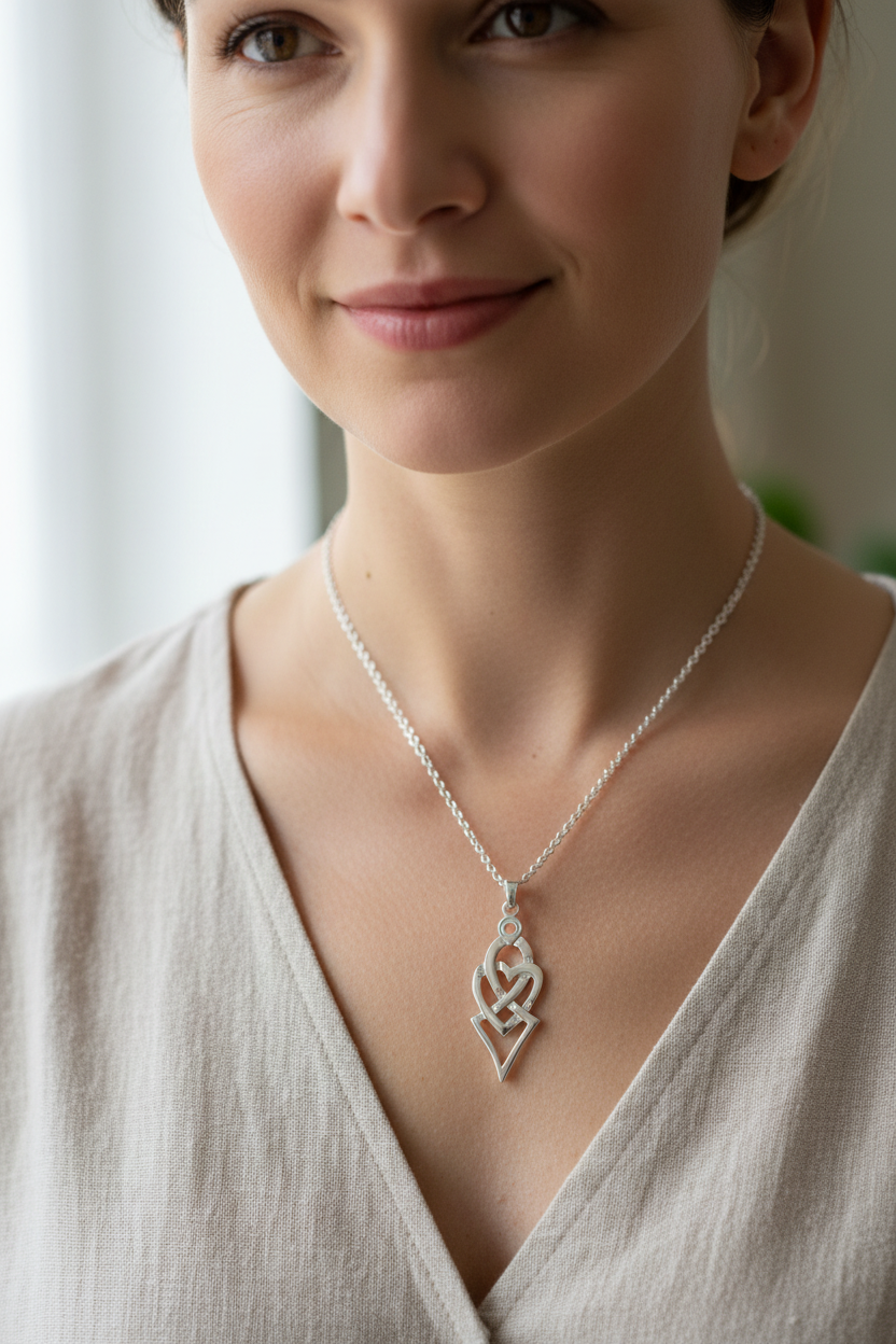 Fior Celtic Love Knot Necklace - Handmade in Scotland — view 5