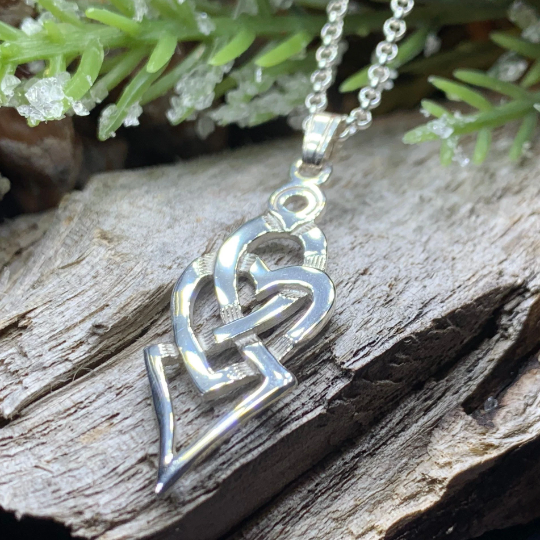 Sterling Silver Crystal Heart Necklace – Celtic Tides/Celtic Corner