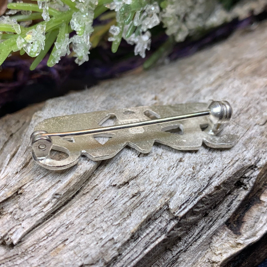 Sterling Silver Three Nornes Swan Brooch - Handmade in Scotland