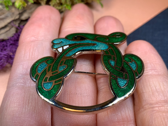 Celtic Dragon Brooch for Men & Women — view 11