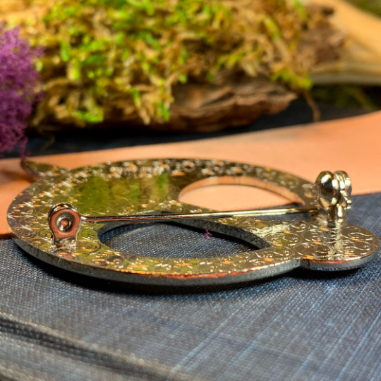 Enamel Celtic Trinity Knot Tara Brooch — view 6