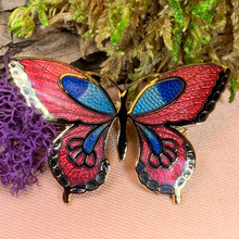 Load image into Gallery viewer, Enamel Butterfly Brooch
