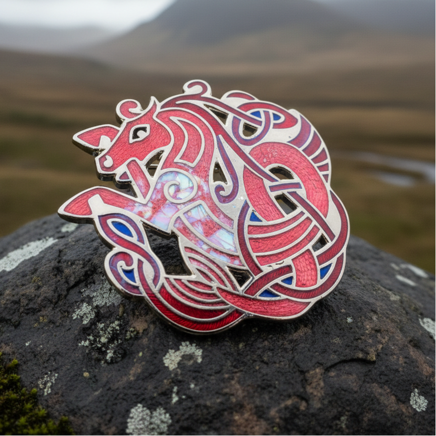 Celtic Horse Brooch