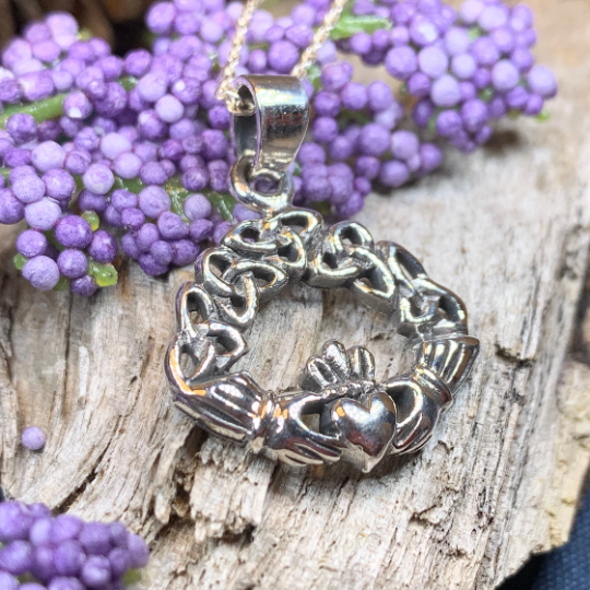 Claddagh Trinity Knot Necklace — view 6
