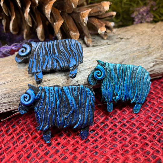 Lovable Sheep Brooch - Handmade in Scotland — view 9