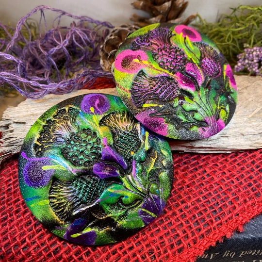 Scotland Triple Thistle Brooch - Handmade in Scotland — view 9