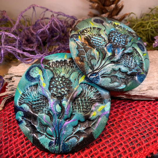 Scotland Triple Thistle Brooch - Handmade in Scotland — view 6