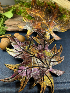 Splatter Maple Leaf Pin