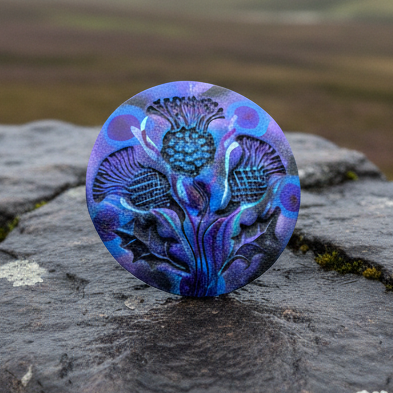 Scotland Triple Thistle Brooch - Handmade in Scotland — view 2
