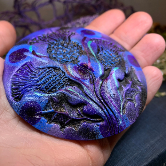 Scotland Triple Thistle Brooch - Handmade in Scotland — view 10