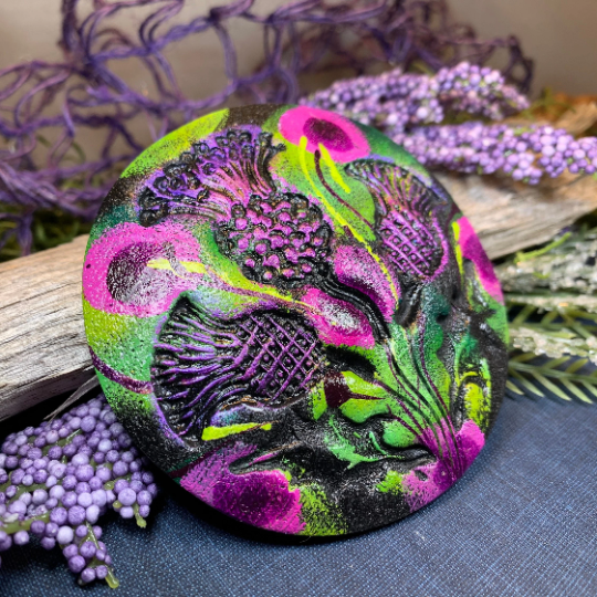 Scotland Triple Thistle Brooch - Handmade in Scotland — view 12