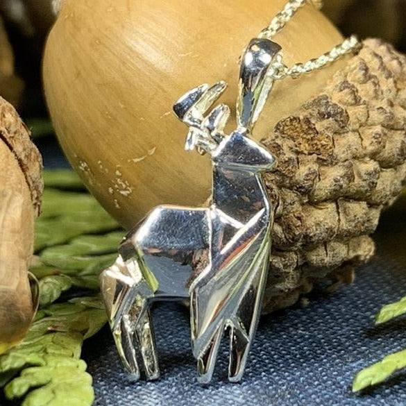 Origami Stag Necklace — view 3