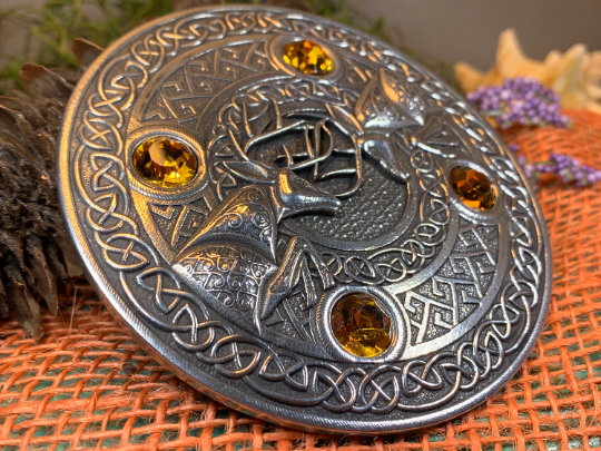 Celtic Fighting Stag Brooch — view 9