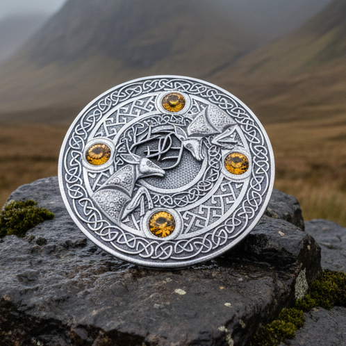 Celtic Fighting Stag Brooch — view 9