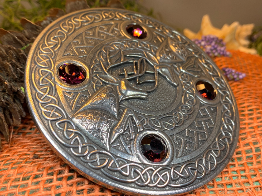Celtic Fighting Stag Brooch — view 7