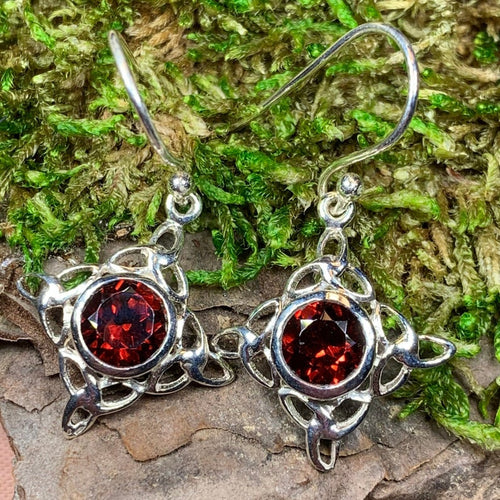 Authentic Gemstone Trinity Knot Earrings