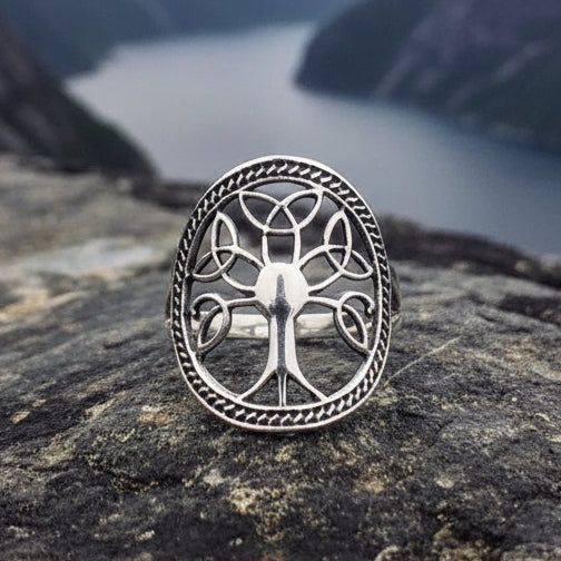 Enchanted Celtic Tree of Life Ring in Sterling Silver