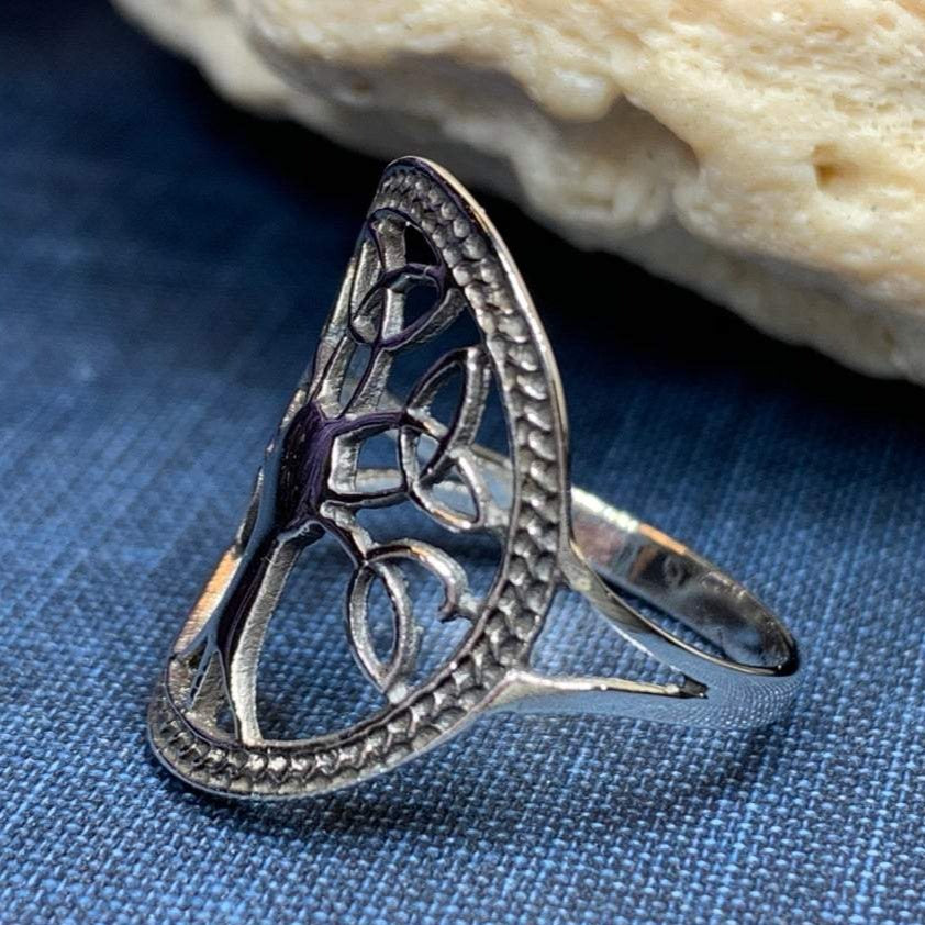 Enchanted Celtic Tree of Life Ring in Sterling Silver — view 5