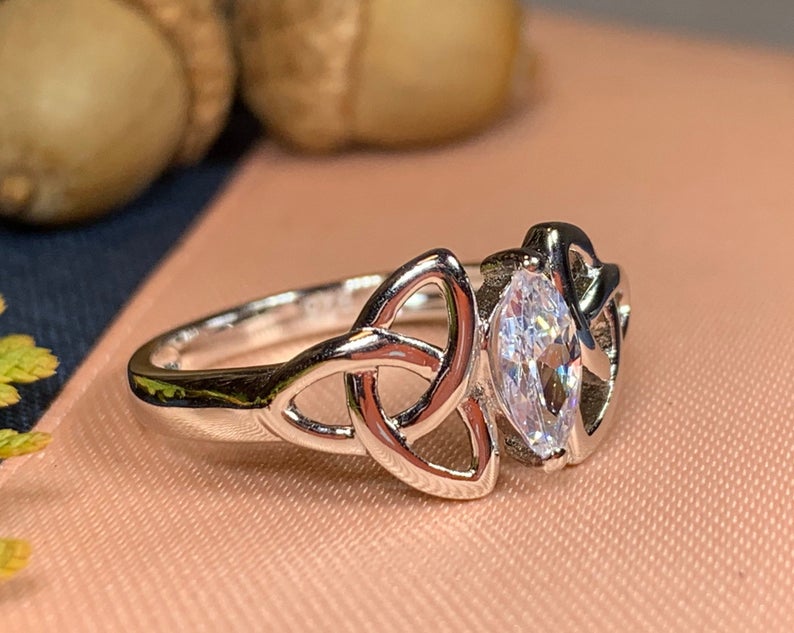 Topaz Trinity Knot Ring — view 7