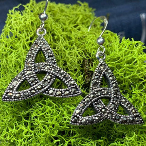 Celtic Knot Marcasite Earrings