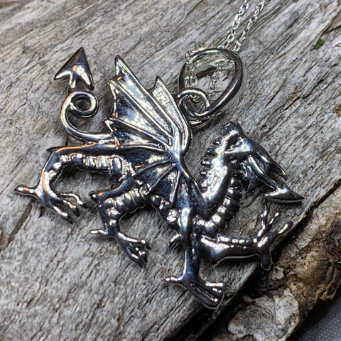 Load image into Gallery viewer, Welsh Dragon Necklace
