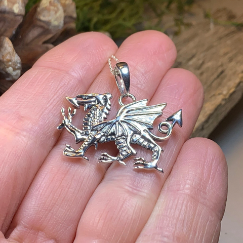 Load image into Gallery viewer, Welsh Dragon Necklace
