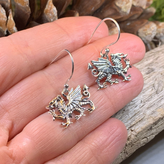 Welsh Dragon Earrings — view 6