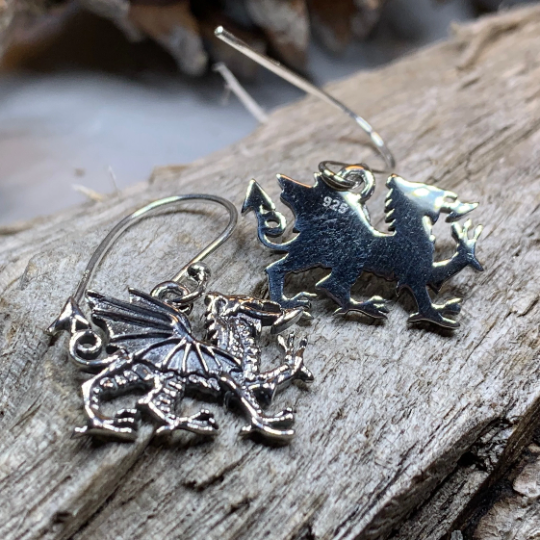 Welsh Dragon Earrings — view 4