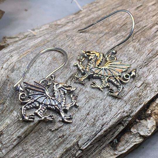 Welsh Dragon Earrings — view 5