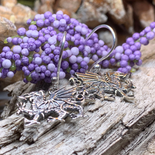 Welsh Dragon Earrings — view 7