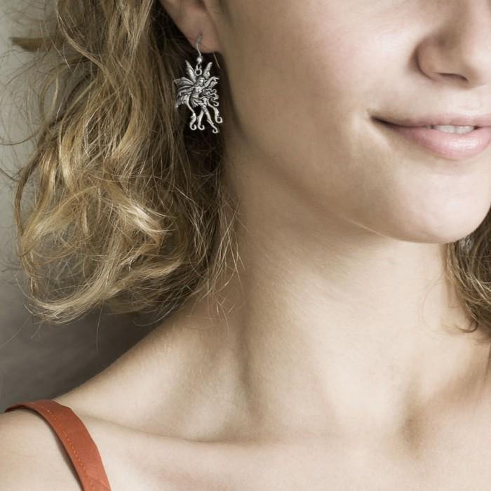 Firefly Fairy Earrings in Sterling Silver — view 3