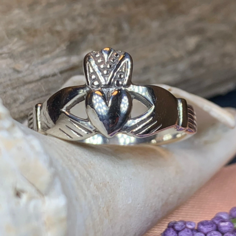 Ardmore Irish Claddagh Ring in Sterling Silver — view 2