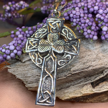 Load image into Gallery viewer, Collins Celtic Cross Shamrock Necklace
