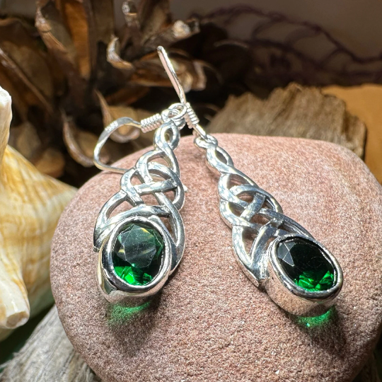 Ciara Celtic Knot Earrings in Sterling Silver — view 5