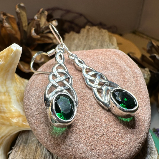 Ciara Celtic Knot Earrings in Sterling Silver — view 8