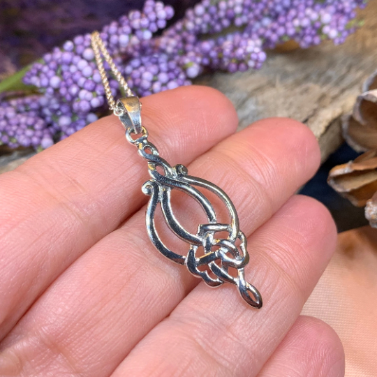 Olivia Celtic Knot Necklace in Sterling Silver — view 7