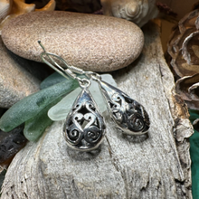 Load image into Gallery viewer, Celtic Knot Raindrop Earrings

