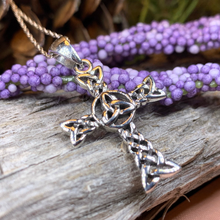 Load image into Gallery viewer, Trinity Knot Celtic Cross Necklace
