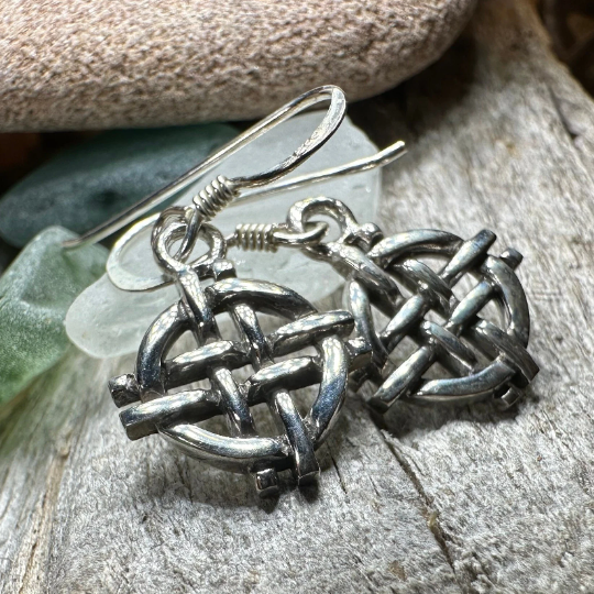 Shield Knot Earrings in sterling silver