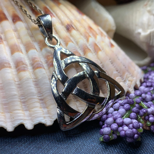 Emaline Celtic Knot Necklace — view 2