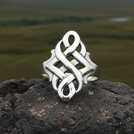 Irish Celtic Knot Ring in Sterling Silver