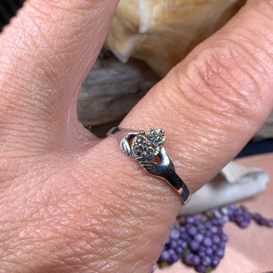 Donegal Irish Claddagh Ring with Sterling Silver — view 5