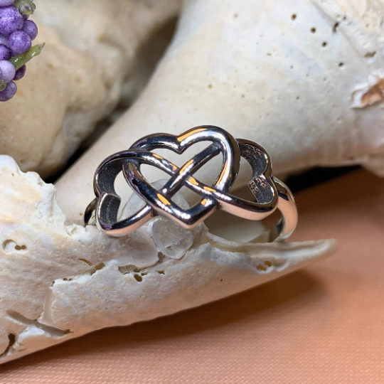 Milis Celtic Heart Ring in Sterling Silver — view 4