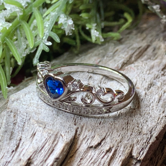 Princess of Wales Sapphire Crown Ring — view 5