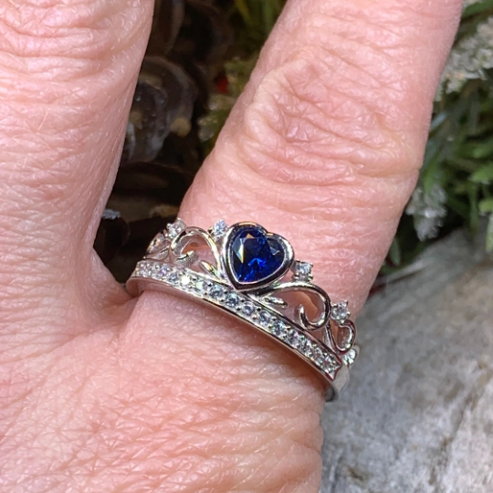 Princess of Wales Sapphire Crown Ring — view 3