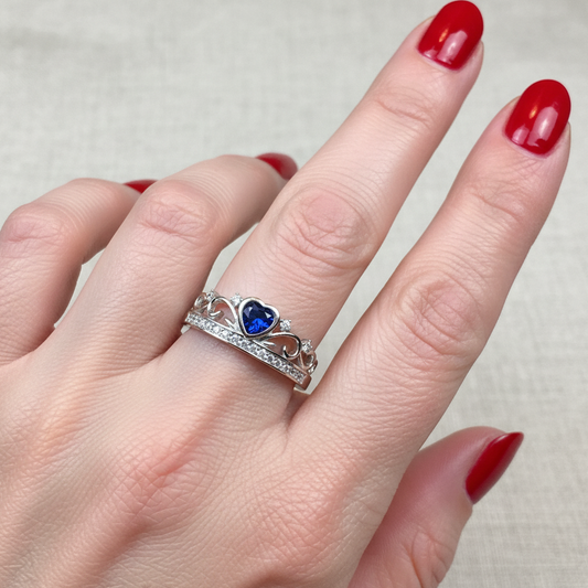 Princess of Wales Sapphire Crown Ring — view 3